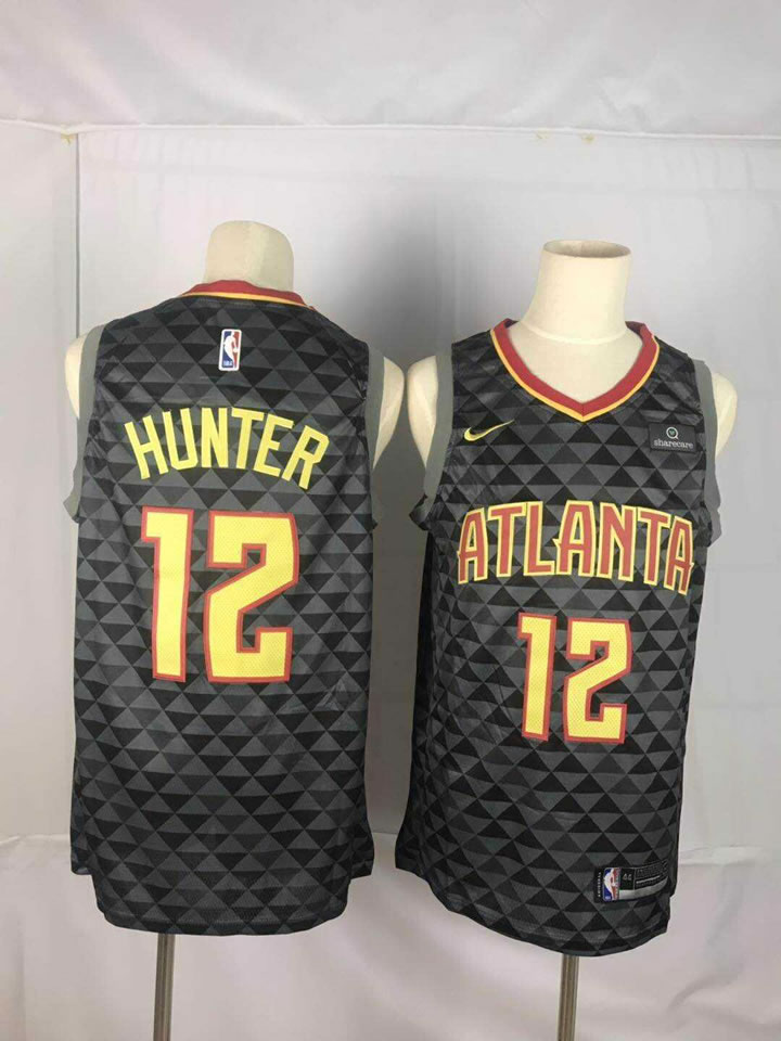 Hawks 12 De'Andre Hunter Black Nike Swingman Jersey,We sell and wholesale Hawks 12 De'Andre Hunter Black Nike Swingman Jersey on line form chian!